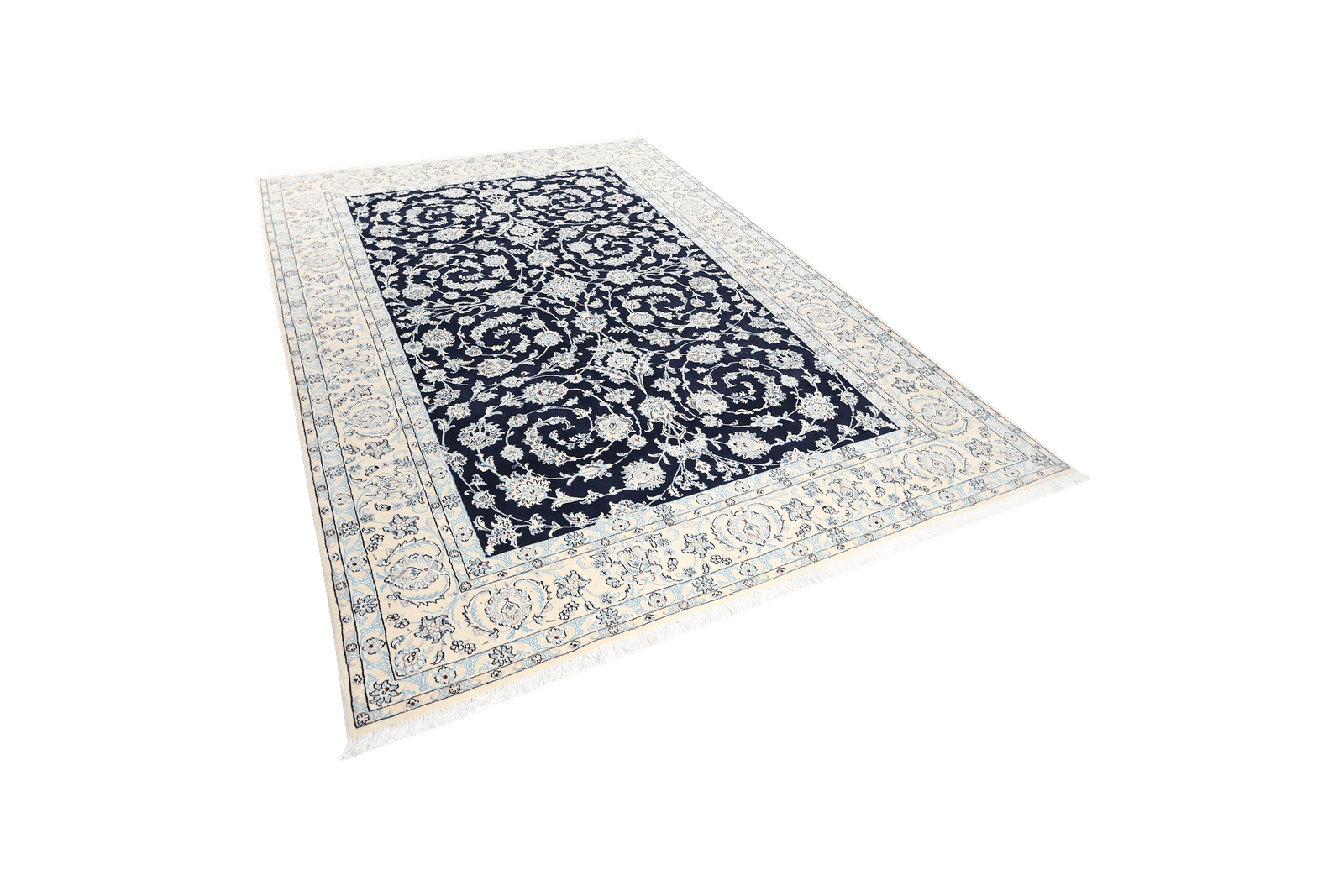 Nain 9La — Hand-knotted, 203x296 cm, Blue, 100% Virgin Wool | View 5