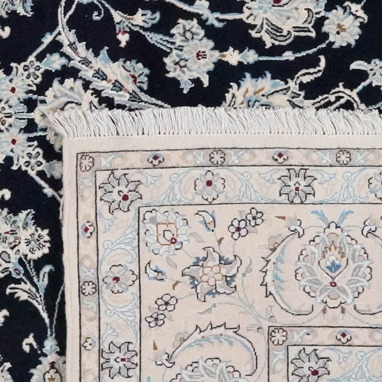 Nain 9La — Hand-knotted, 203x296 cm, Blue, 100% Virgin Wool | View 6