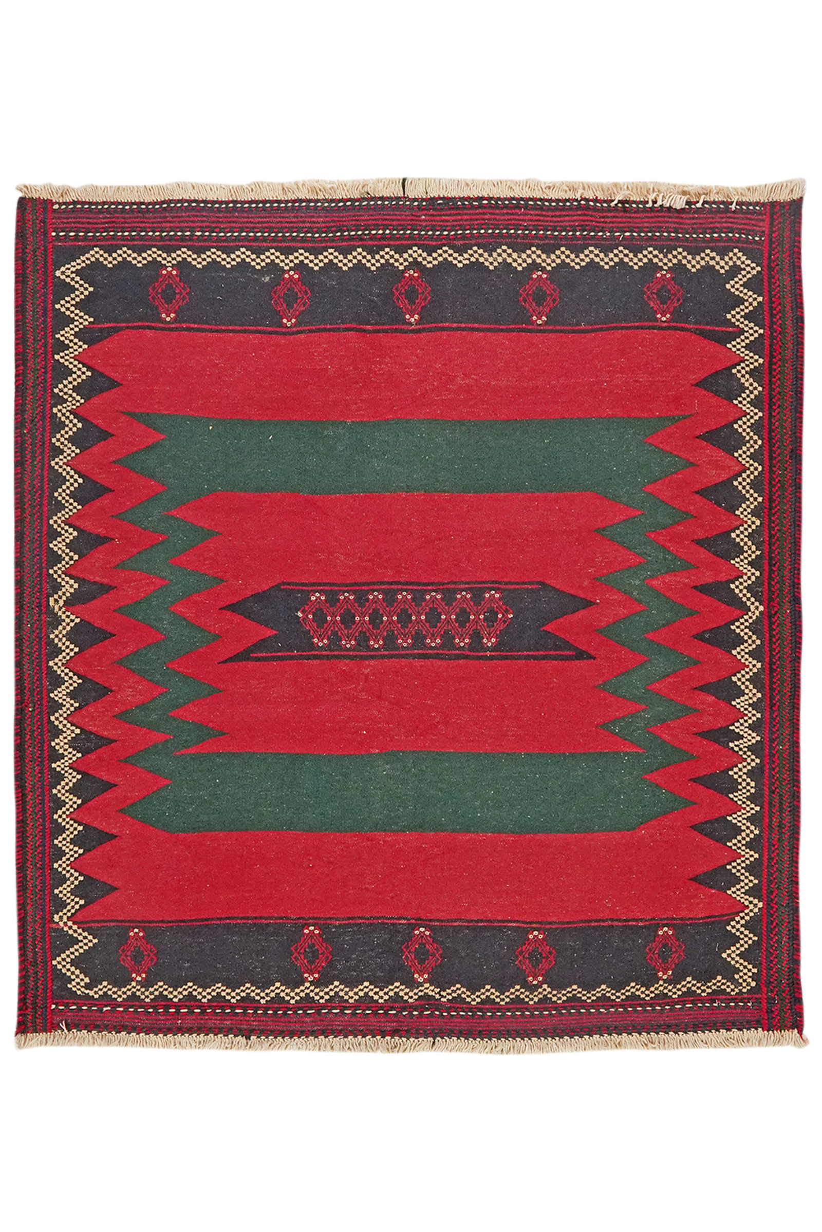 Sofreh Afshar — Handgefertigt, 132x123 cm, Bunt, 100% Virgin Wool | Main view