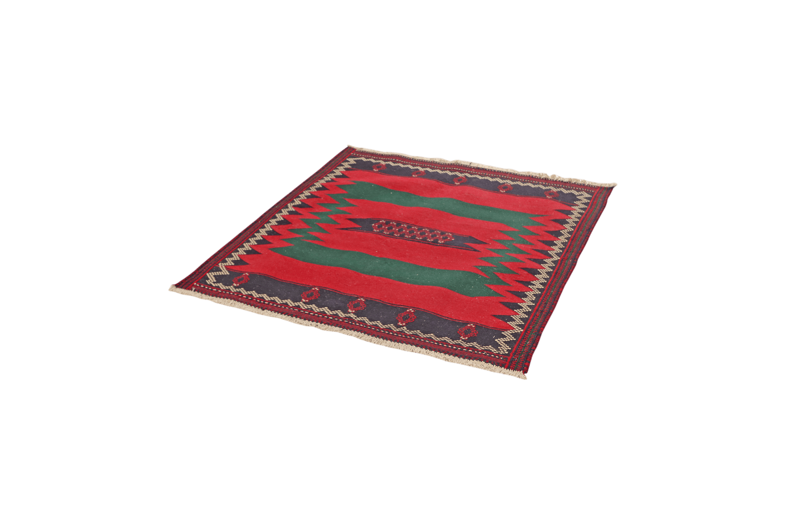 Sofreh Afshar — Handmade, 123x132 cm, Red, 100% Virgin Wool | View 5