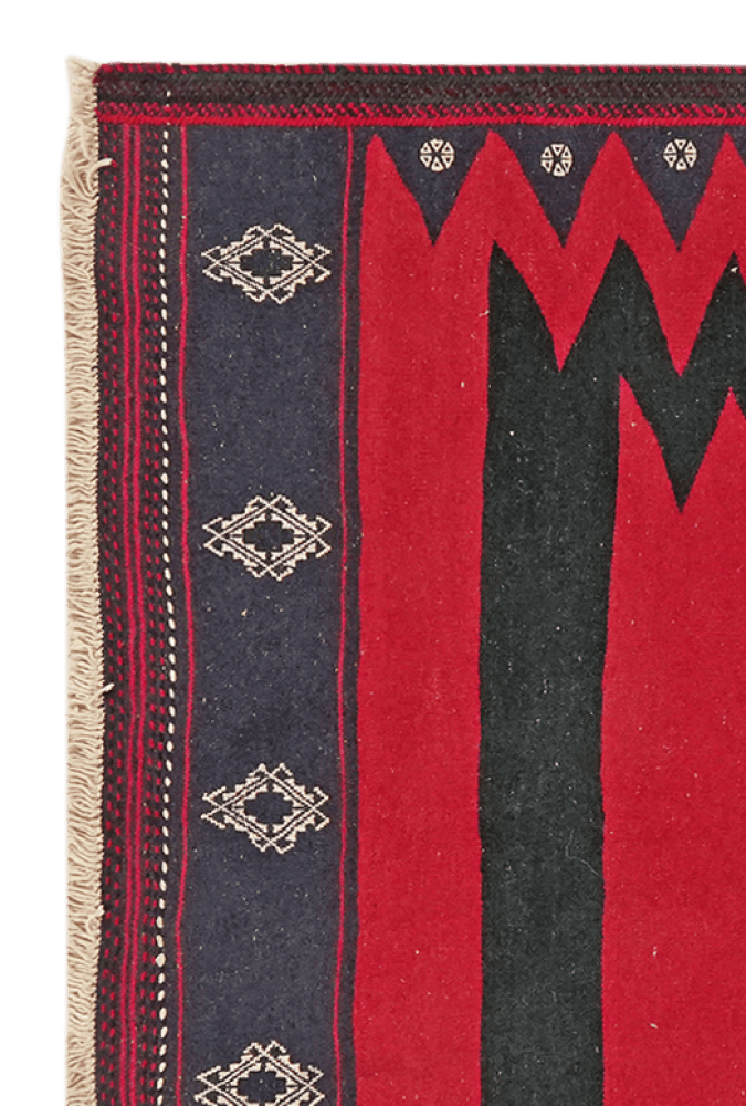 Sofreh Afshar — Handmade, 120x121 cm, Red, 100% Virgin Wool | View 3