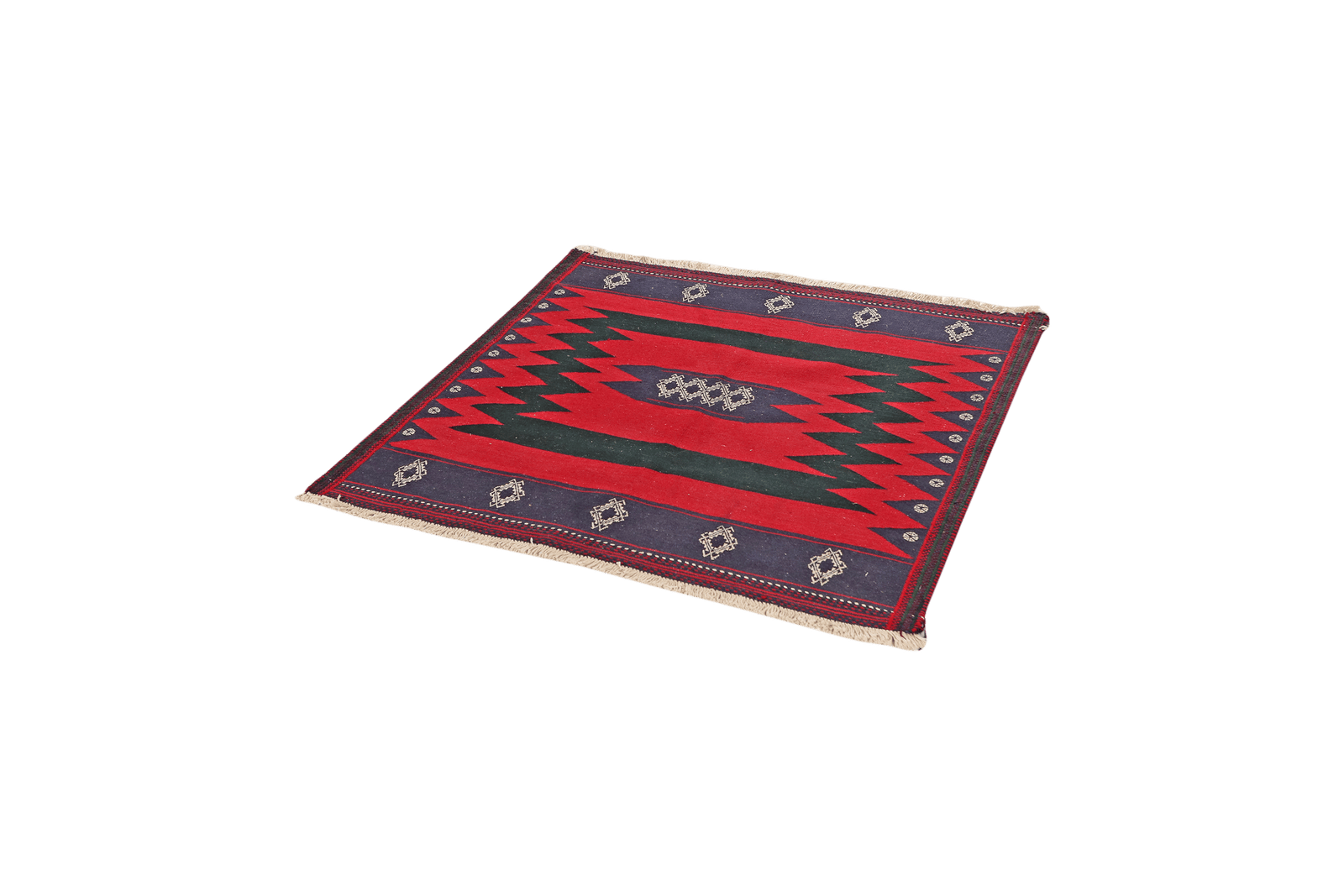 Sofreh Afshar — Handmade, 120x121 cm, Red, 100% Virgin Wool | View 5