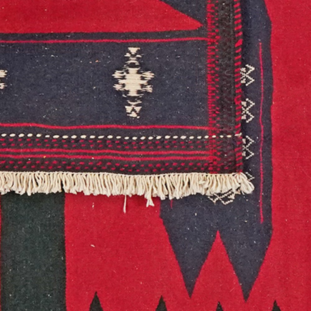 Sofreh Afshar — Handmade, 120x121 cm, Red, 100% Virgin Wool | View 6