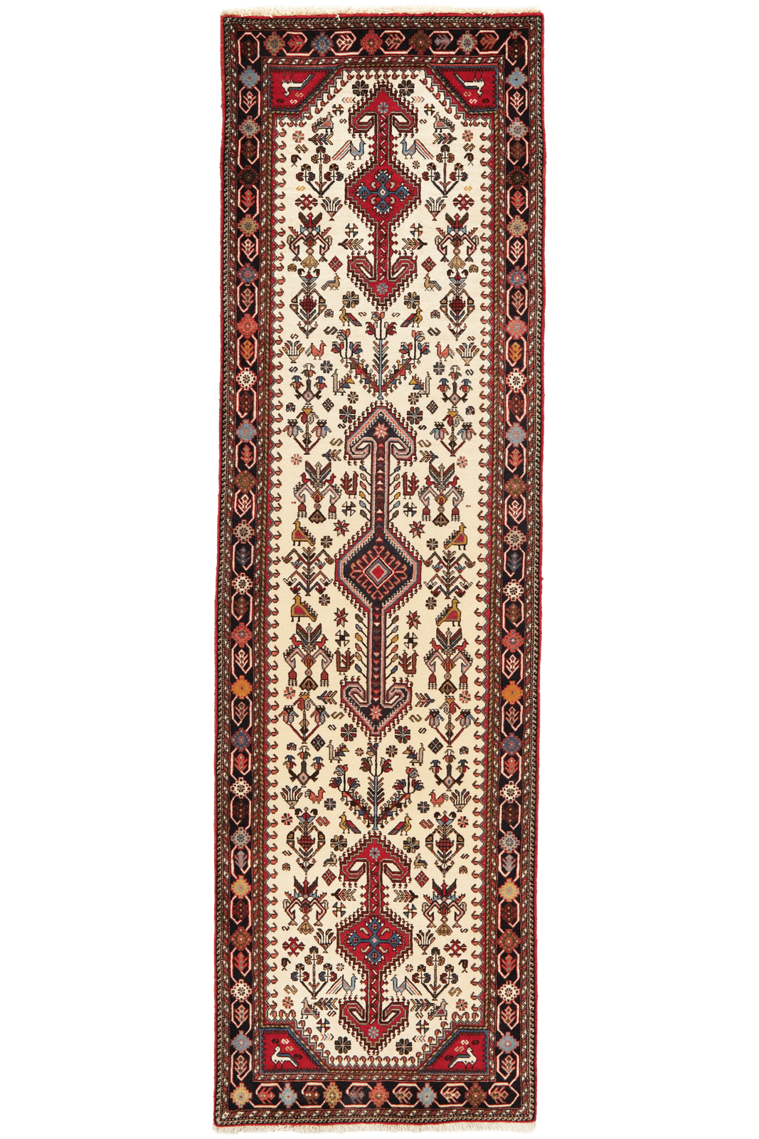 Nasrabad — Hand-knotted, 81x292 cm, Beige, 100% Virgin Wool | Main view
