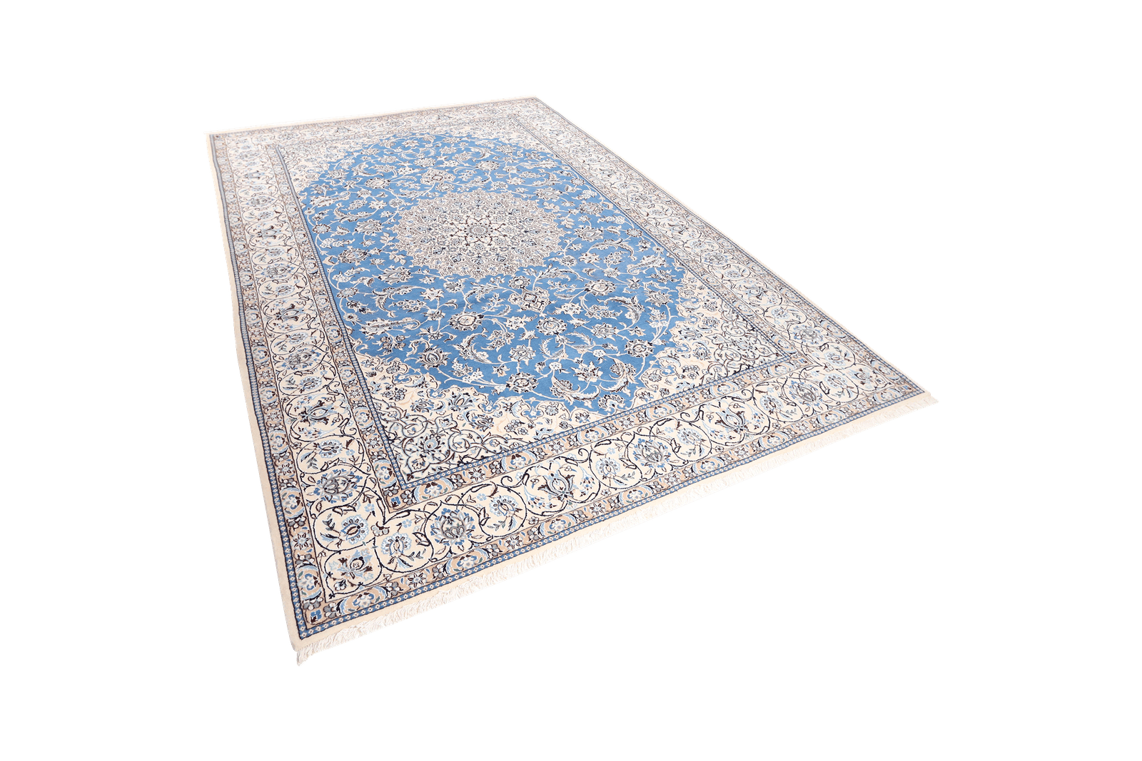 Nain 9La — Hand-knotted, 211x316 cm, Blue, 100% Virgin Wool | View 5