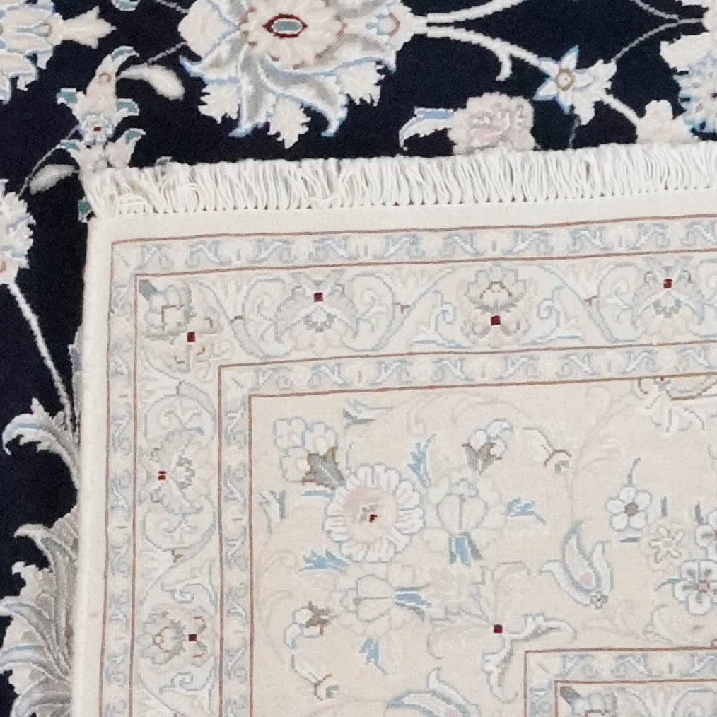 Nain 9La — Hand-knotted, 207x306 cm, Blue, 100% Virgin Wool | View 6