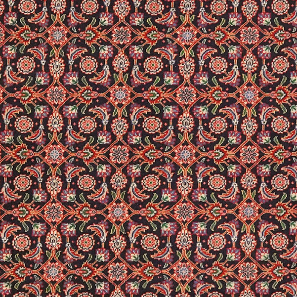 Tabriz 50 Raj — Hand-knotted, 105x142 cm, Black, 95% Schurwolle, 5% Seide | View 4