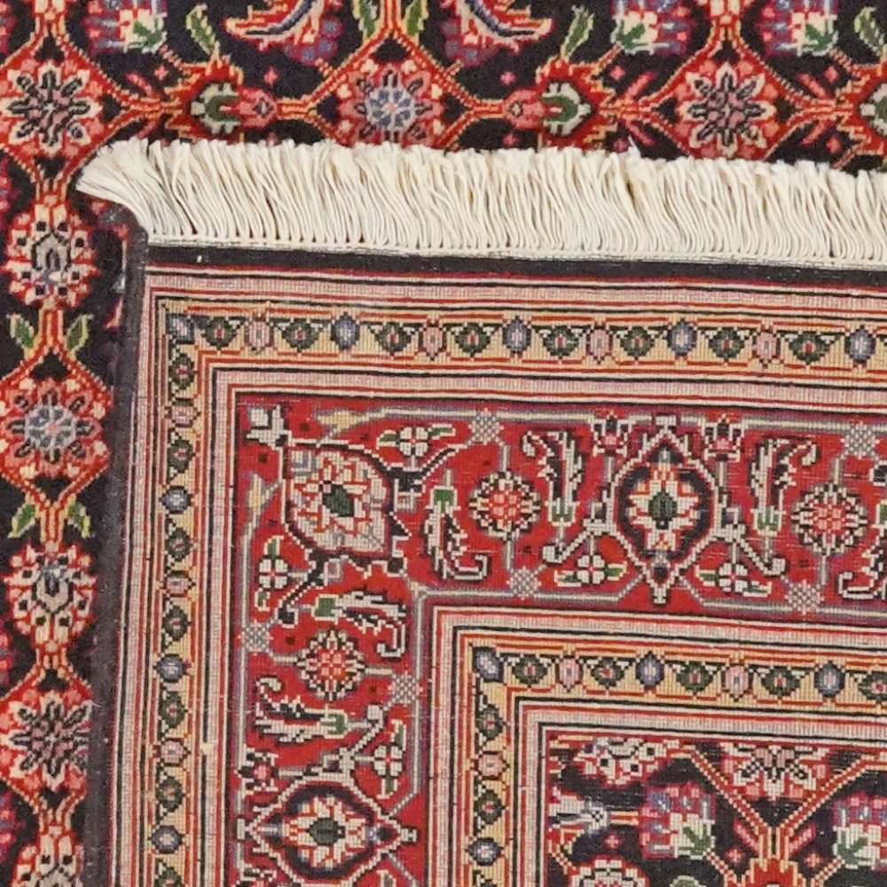 Tabriz 50 Raj — Hand-knotted, 105x142 cm, Black, 95% Schurwolle, 5% Seide | View 6