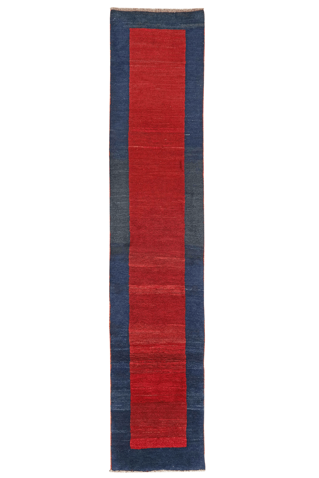 Gabbeh — Hand-knotted, 78x395 cm, Red, 100% Virgin Wool | Main view