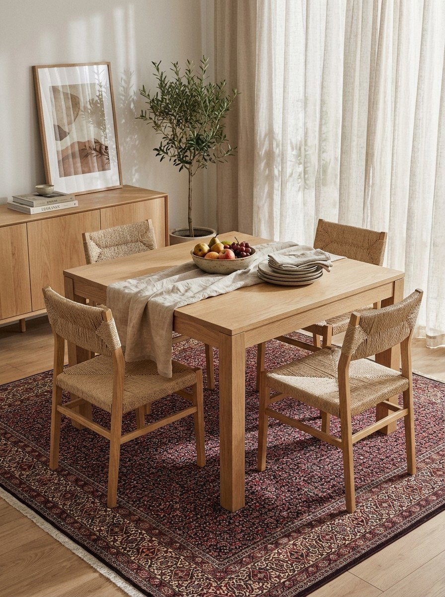 Bidjar Bookan — Handgefertigt, 204x204 cm, Beige, 95% Schurwolle, 5% Seide | Detail view