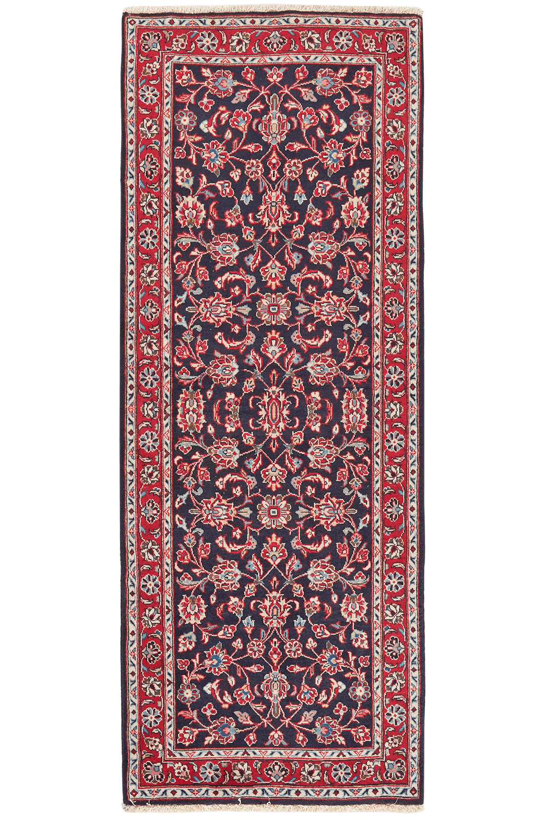 Ardakan — Hand-knotted, 74x191 cm, Blue, 100% Virgin Wool | Main view