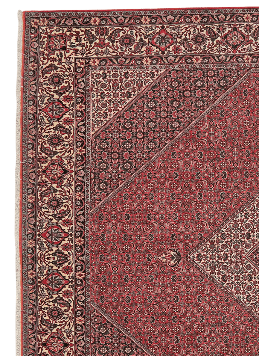 Bidjar — Hand-knotted, 254x268 cm, Red, 100% Virgin Wool | View 3