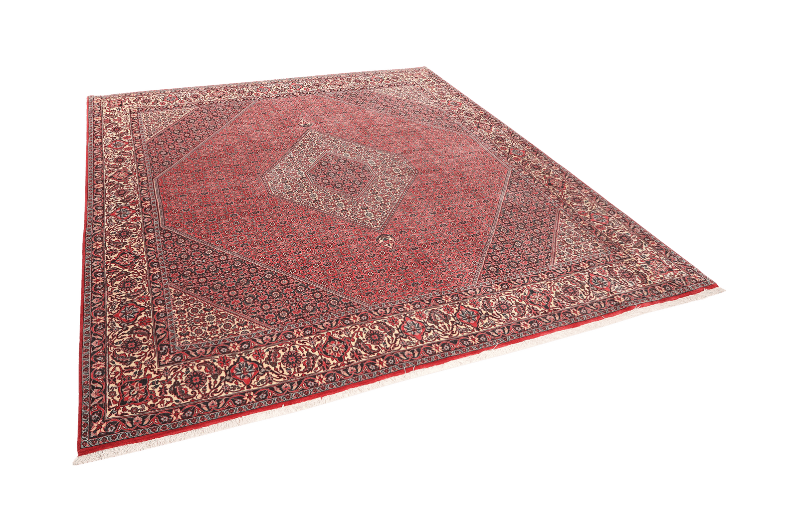 Bidjar — Hand-knotted, 254x268 cm, Red, 100% Virgin Wool | View 5
