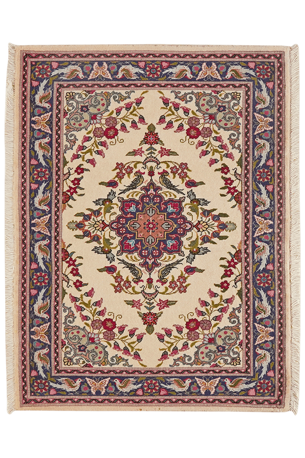Tabriz 50 Raj — Hand-knotted, 62x85 cm, Beige, 100% Virgin Wool | Main view