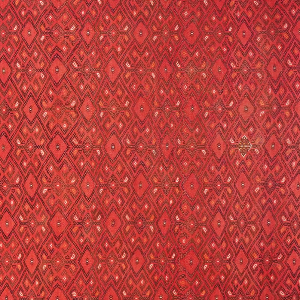 Kelim Turkman — Handmade, 215x331 cm, Red, 100% Virgin Wool | View 4