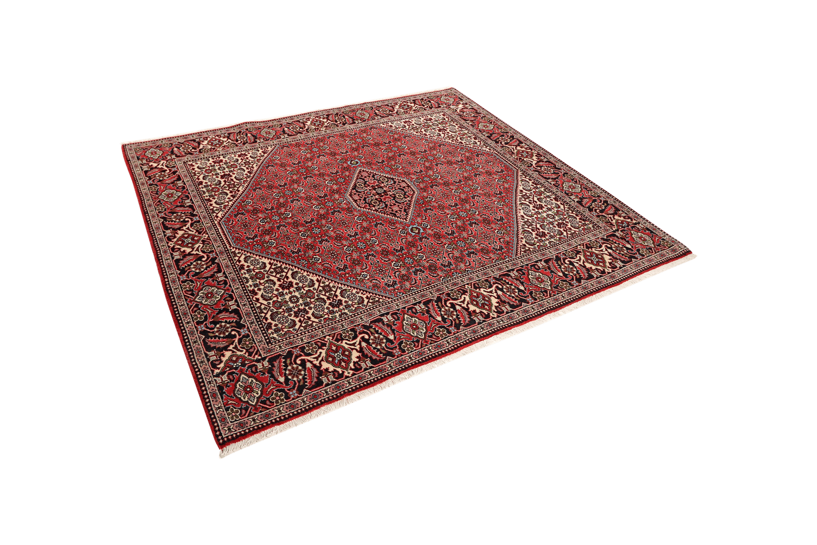 Bidjar Zandjan — Hand-knotted, 202x197 cm, Red, 100% Virgin Wool | View 5