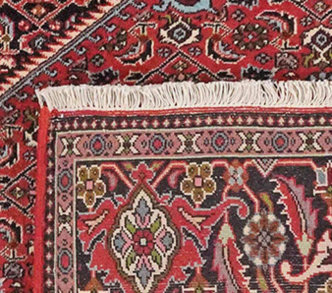 Bidjar Zandjan — Hand-knotted, 202x197 cm, Red, 100% Virgin Wool | View 6
