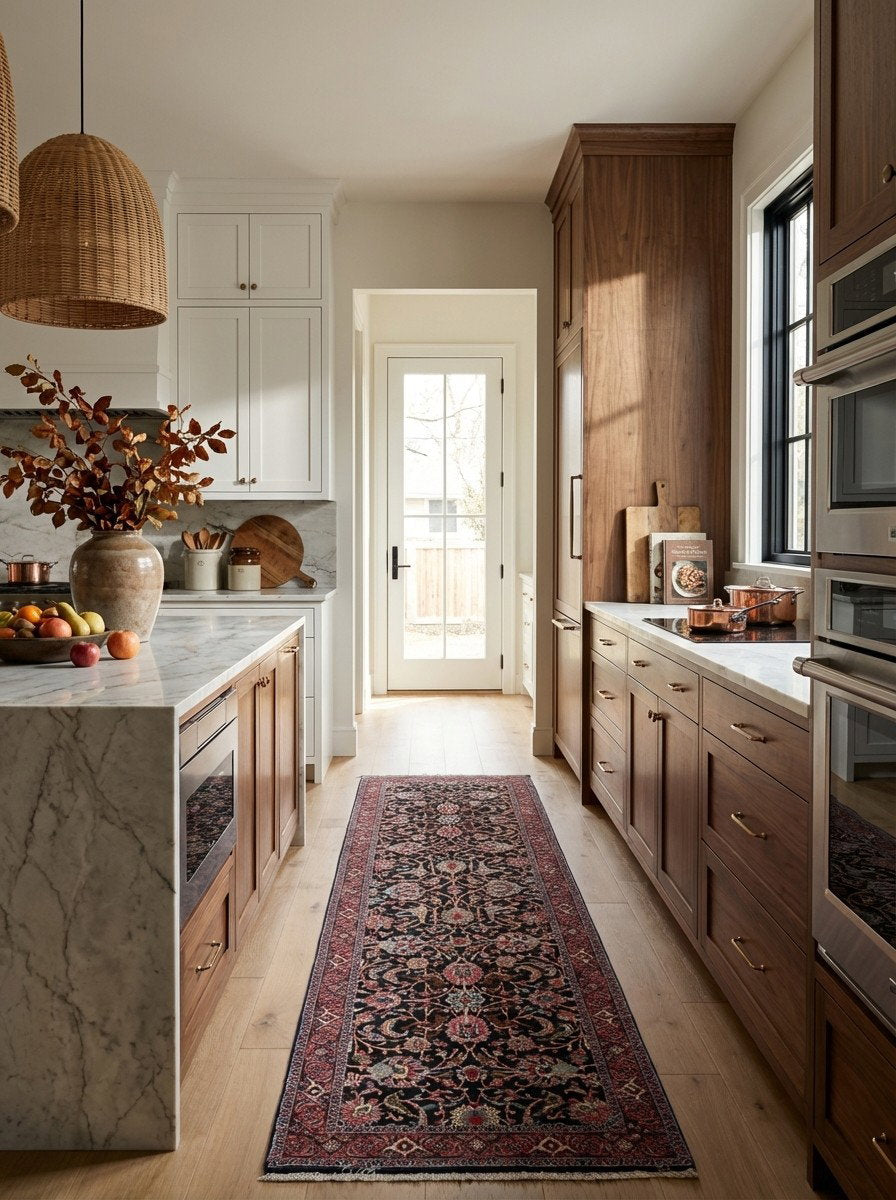 Bidjar — Handgefertigt, 290x84 cm, Rot, 100% Virgin Wool | Back view