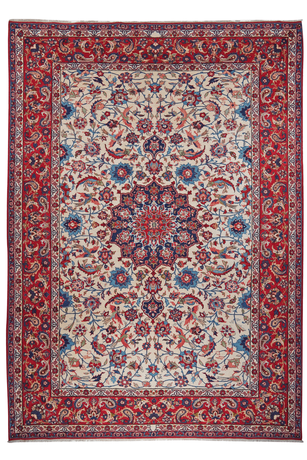 Isfahan — Hand-knotted, 262x370 cm, Beige, 100% Virgin Wool | Main view