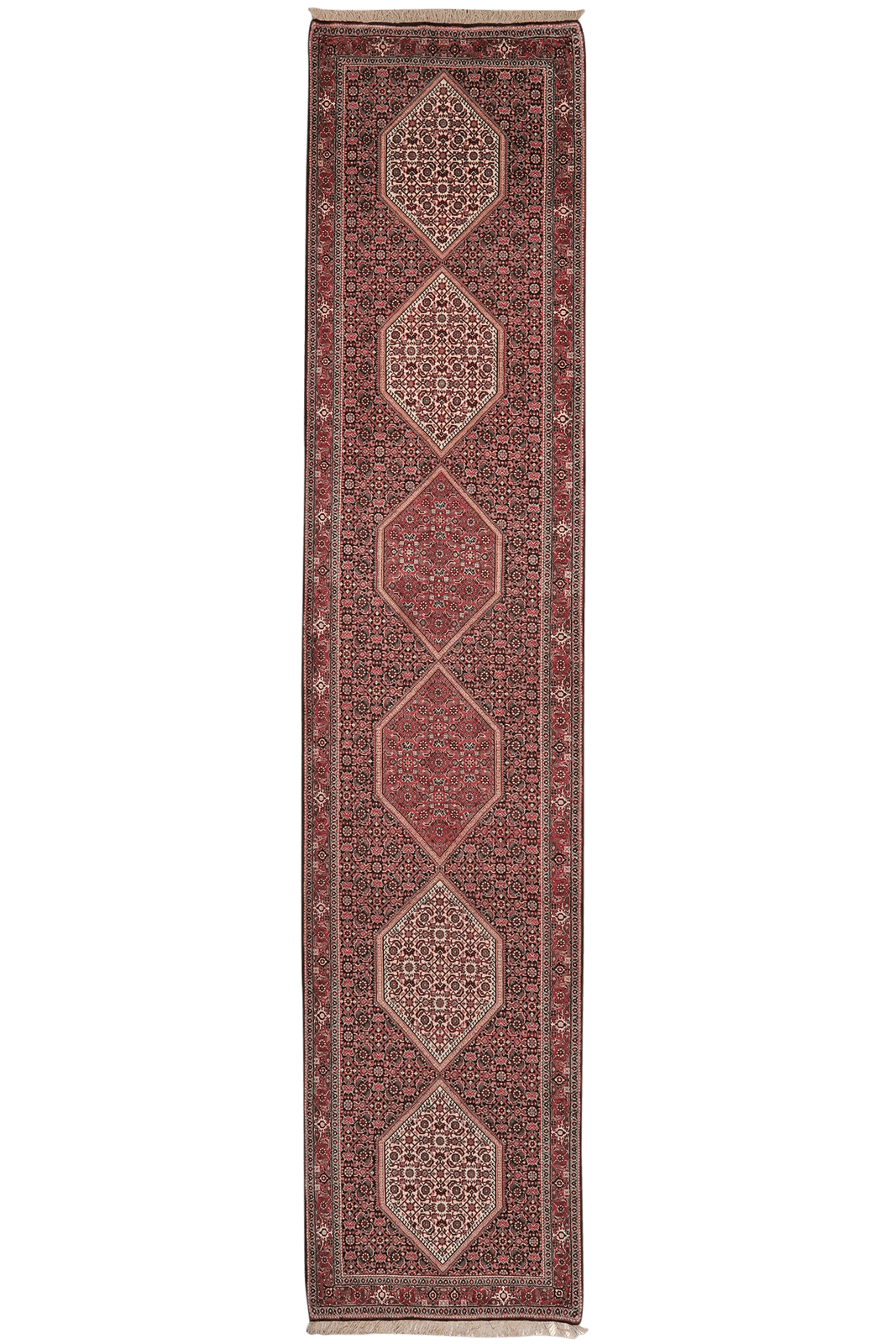Bidjar — Hand-knotted, 85x407 cm, Blue, 95% Schurwolle, 5% Seide | Main view