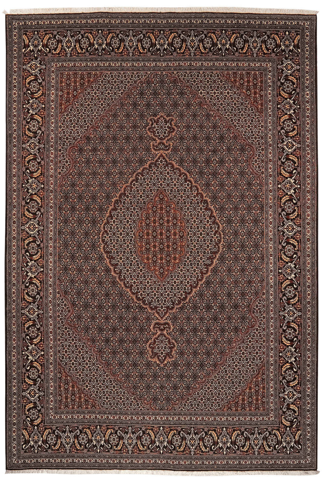 Tabriz 40 Raj — Hand-knotted, 206x301 cm, Blue, 100% Virgin Wool | Main view