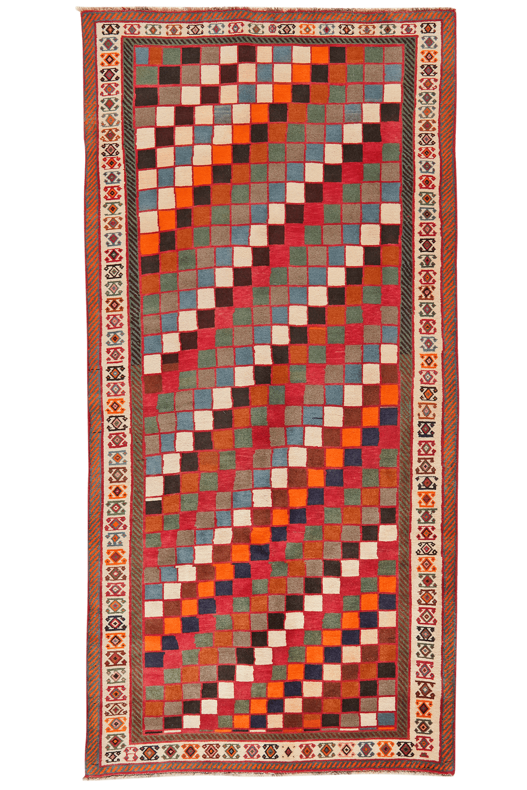 Gashgai — Hand-knotted, 148x299 cm, Multicolor, 100% Virgin Wool | Main view