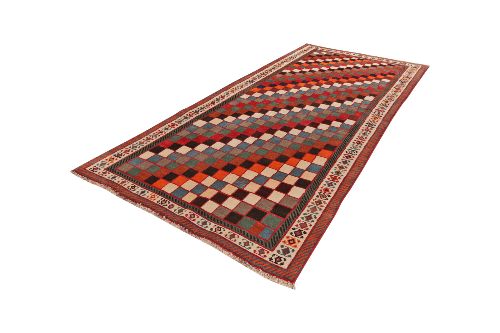 Gashgai — Hand-knotted, 148x299 cm, Multicolor, 100% Virgin Wool | View 5