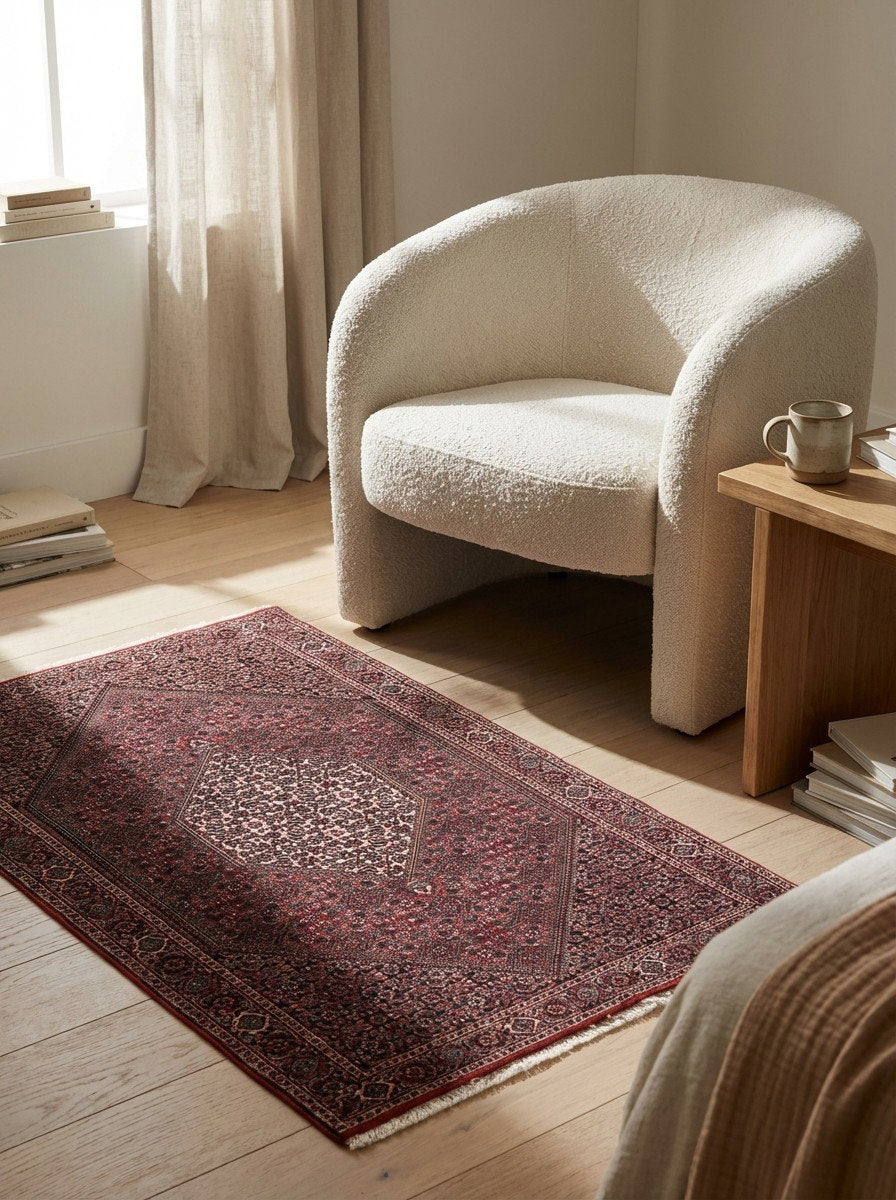 Bidjar Bookan — Handgefertigt, 152x91 cm, Blau, 100% Virgin Wool | Detail view