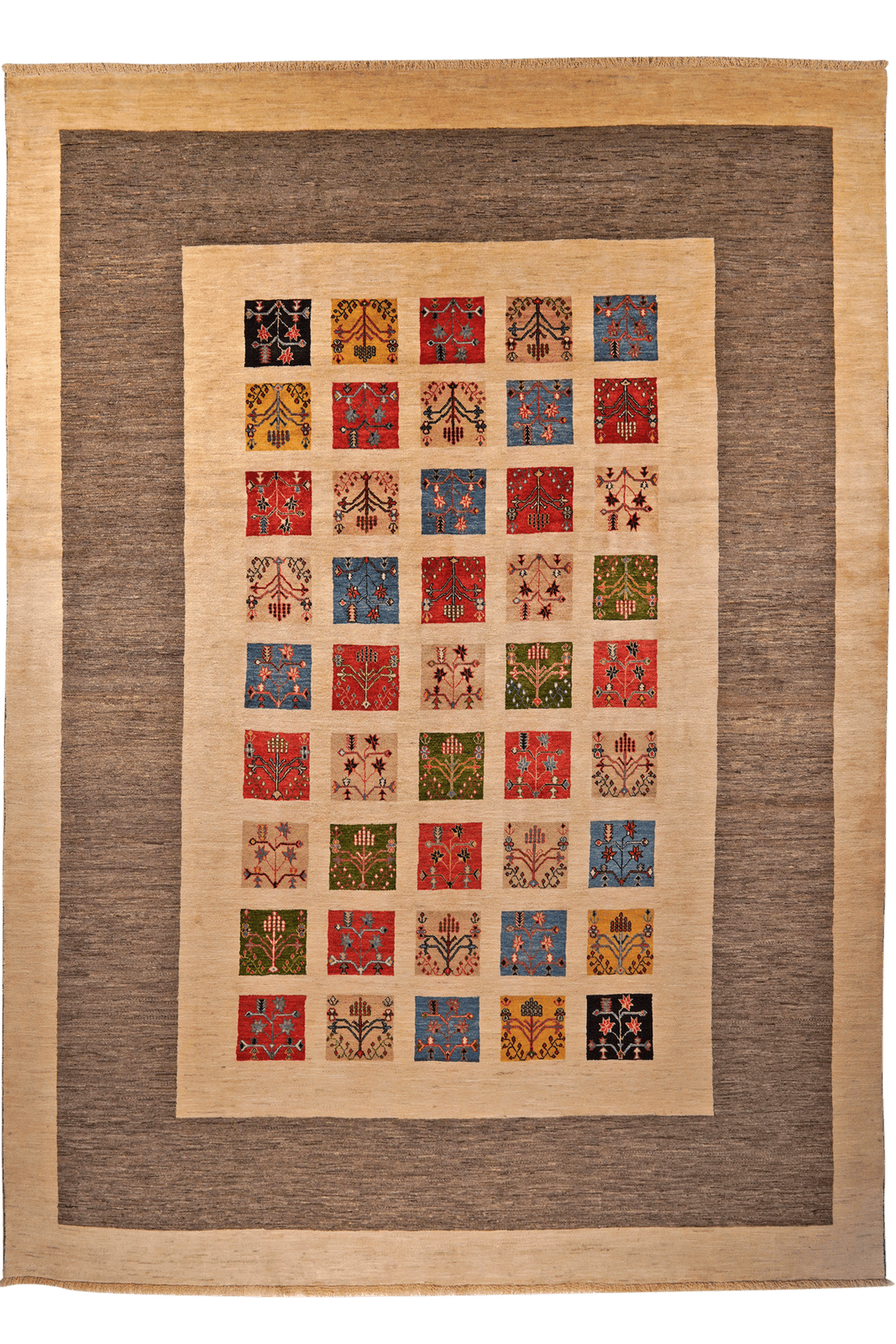 Rizbaf — Hand-knotted, 296x399 cm, Beige, 100% Virgin Wool | Main view