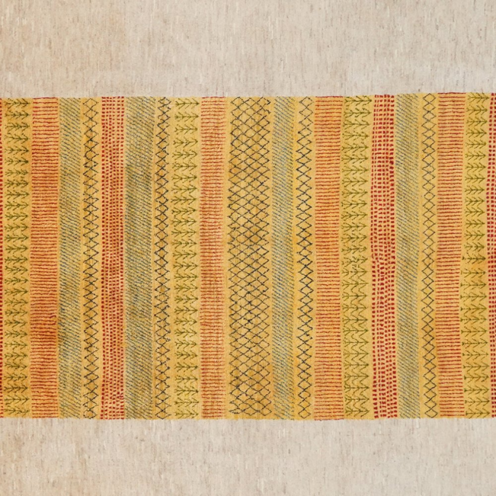 Rizbaf — Hand-knotted, 252x337 cm, Yellow, 100% Virgin Wool | View 4