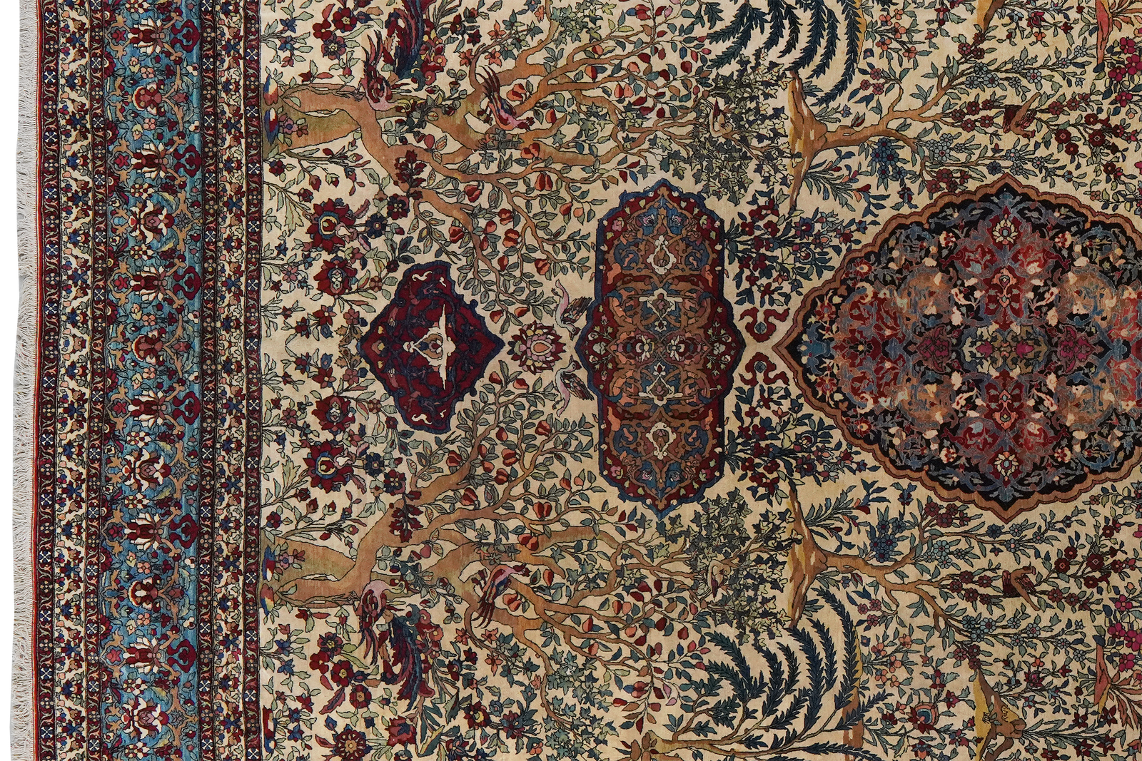 Teheran — Handgefertigt, 468x308 cm, Blau, 100% Virgin Wool | View 4