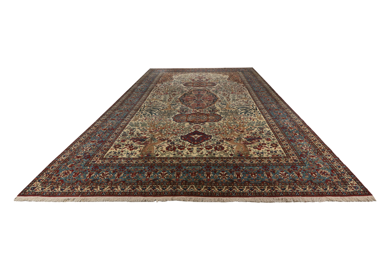 Teheran — Handgefertigt, 468x308 cm, Blau, 100% Virgin Wool | View 7