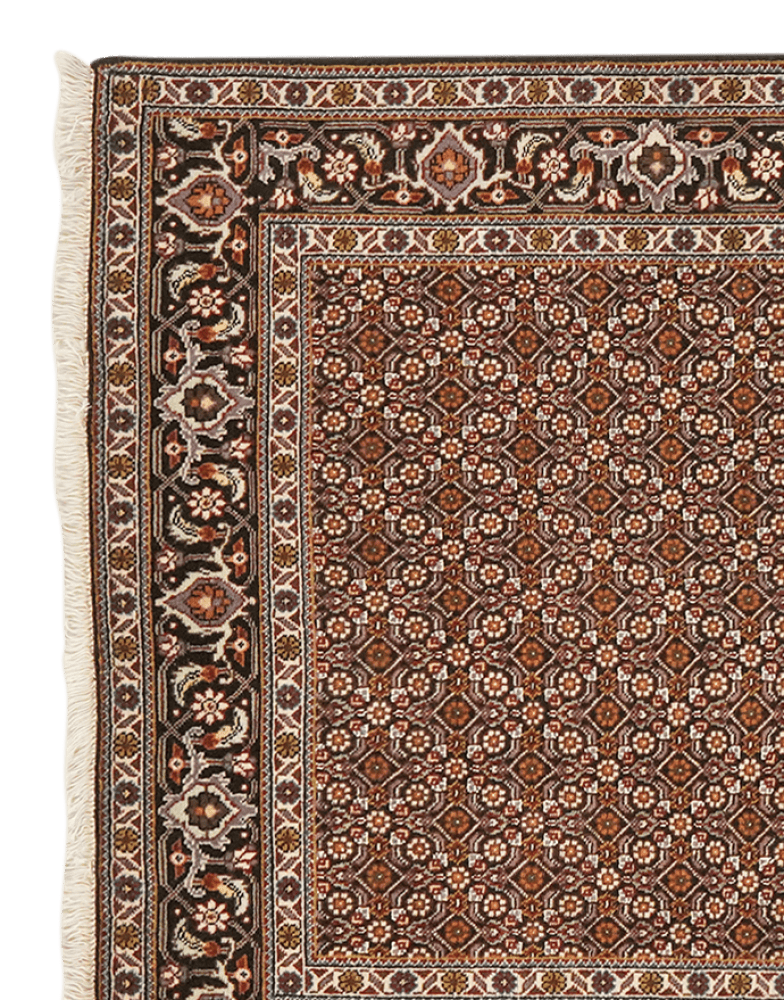 Tabriz 40 Raj — Hand-knotted, 101x159 cm, Black, 100% Virgin Wool | View 3