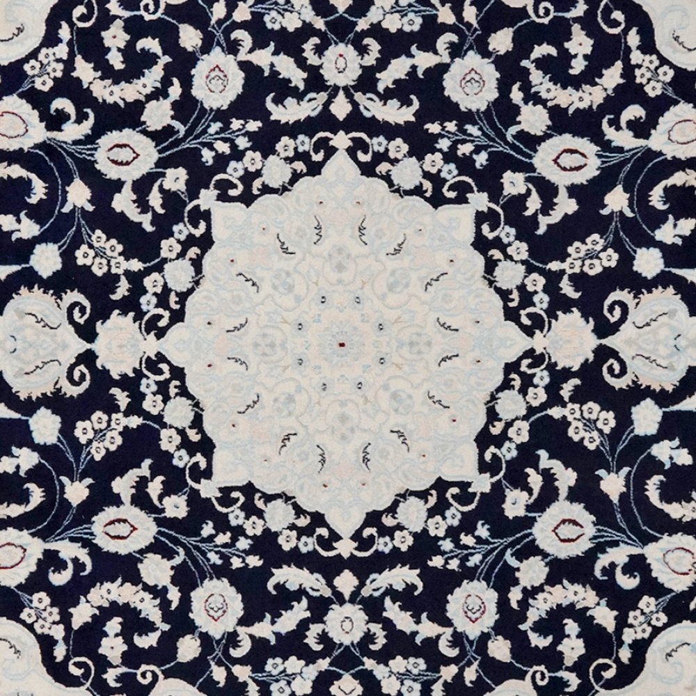 Nain 12La — Hand-knotted, 251x355 cm, Blue, 100% Virgin Wool | View 4