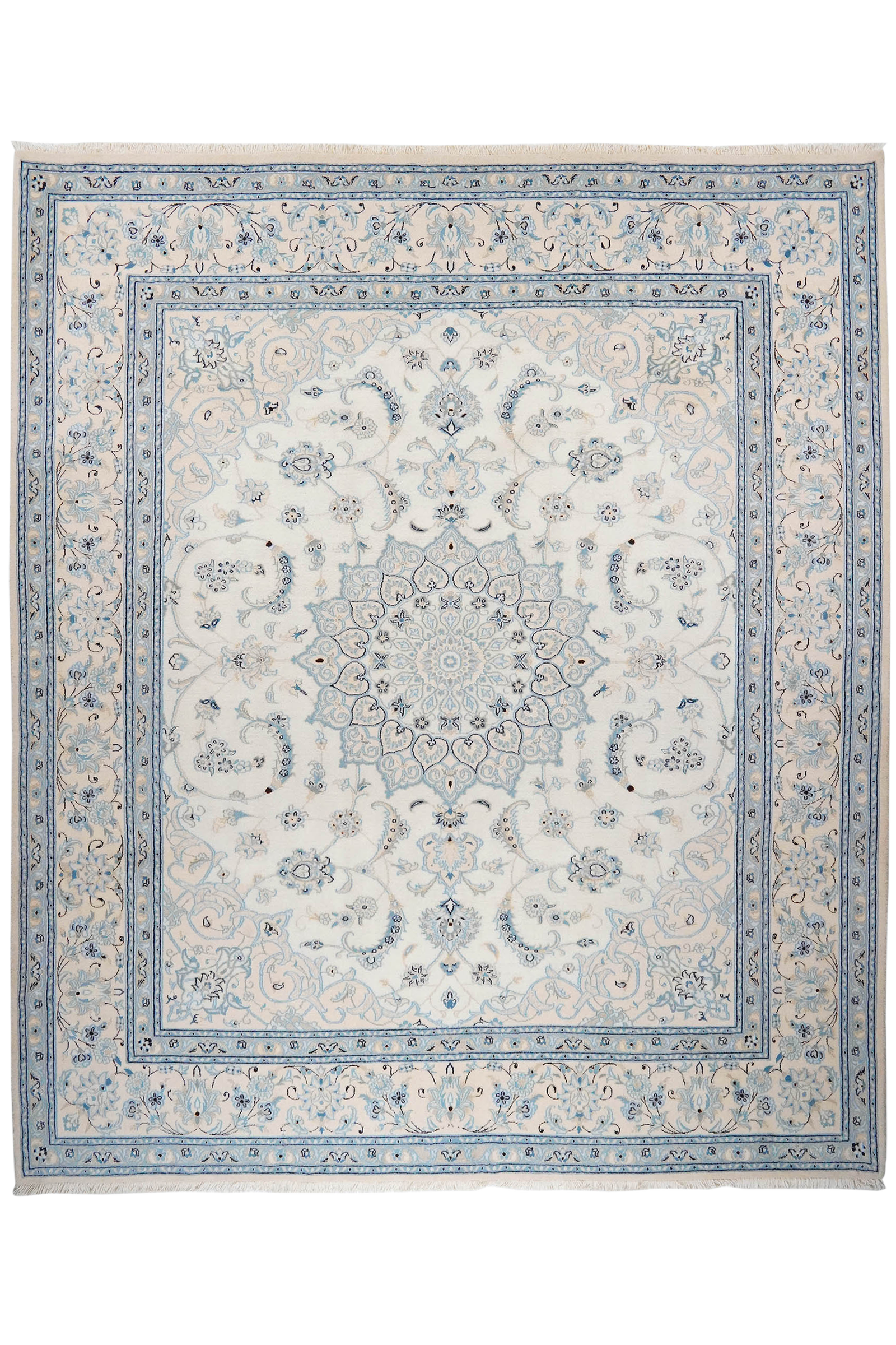 Nain 12La — Handgefertigt, 302x255 cm, Beige, 100% Virgin Wool | Main view