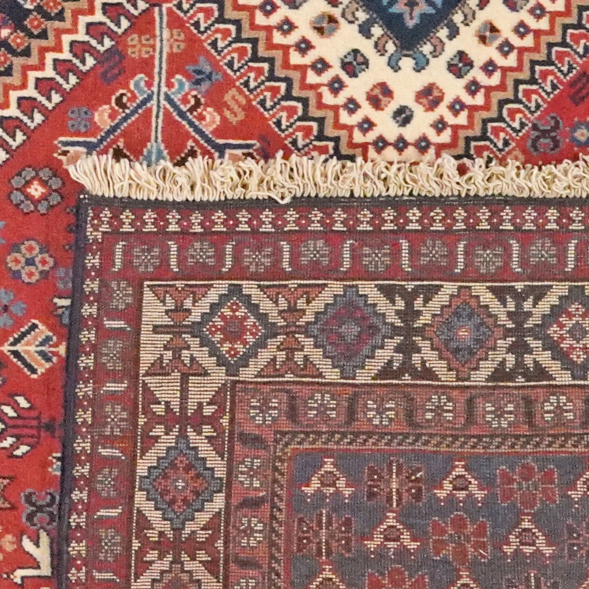 Yalameh — Hand-knotted, 202x264 cm, Red, 100% Virgin Wool | View 6