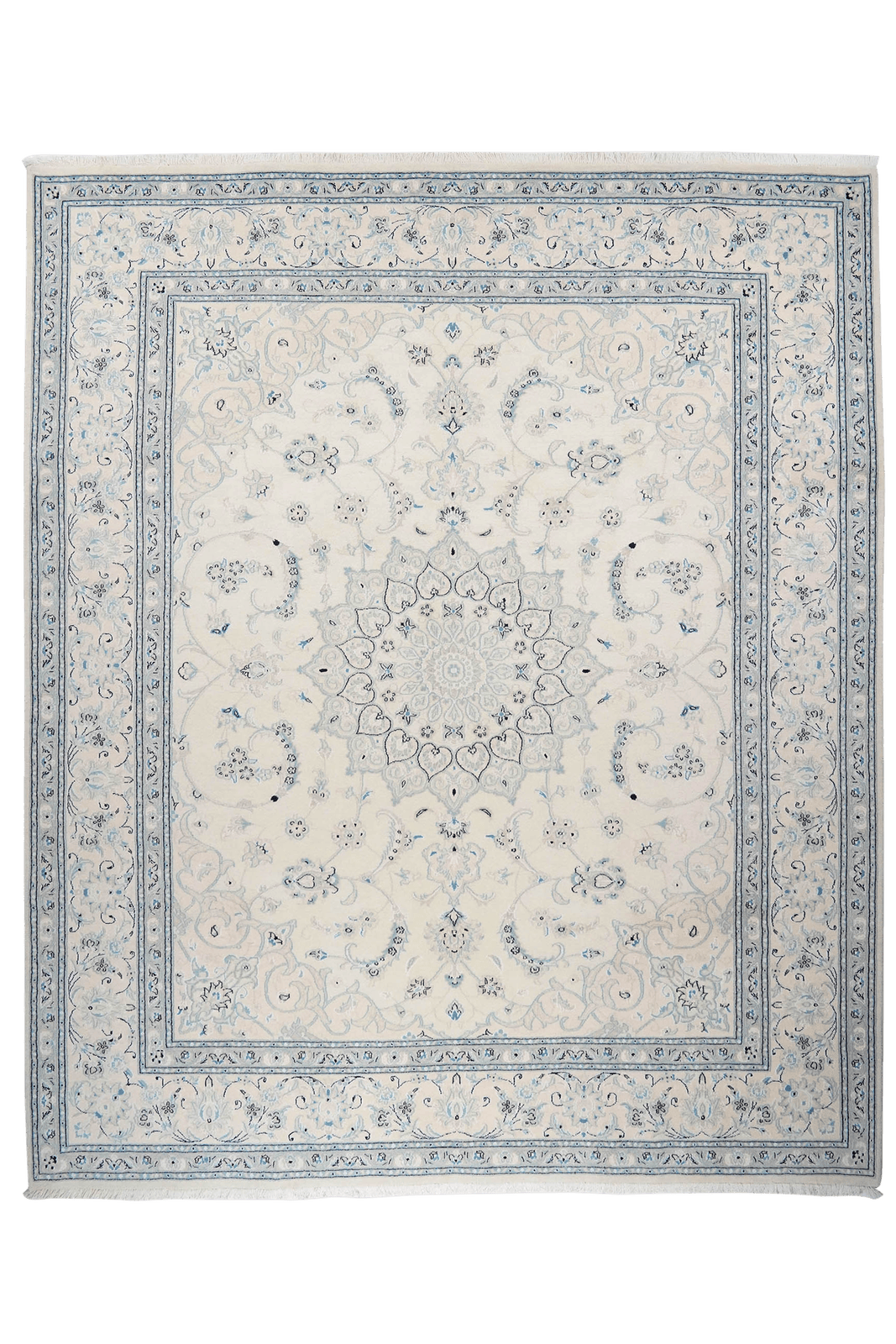 Nain 12La — Hand-knotted, 252x303 cm, Beige, 100% Virgin Wool | Main view