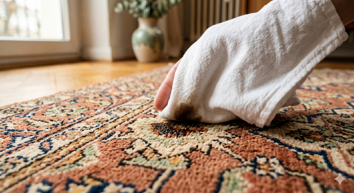 Handgeknüpften Teppich richtig reinigen: Schritt für Schritt