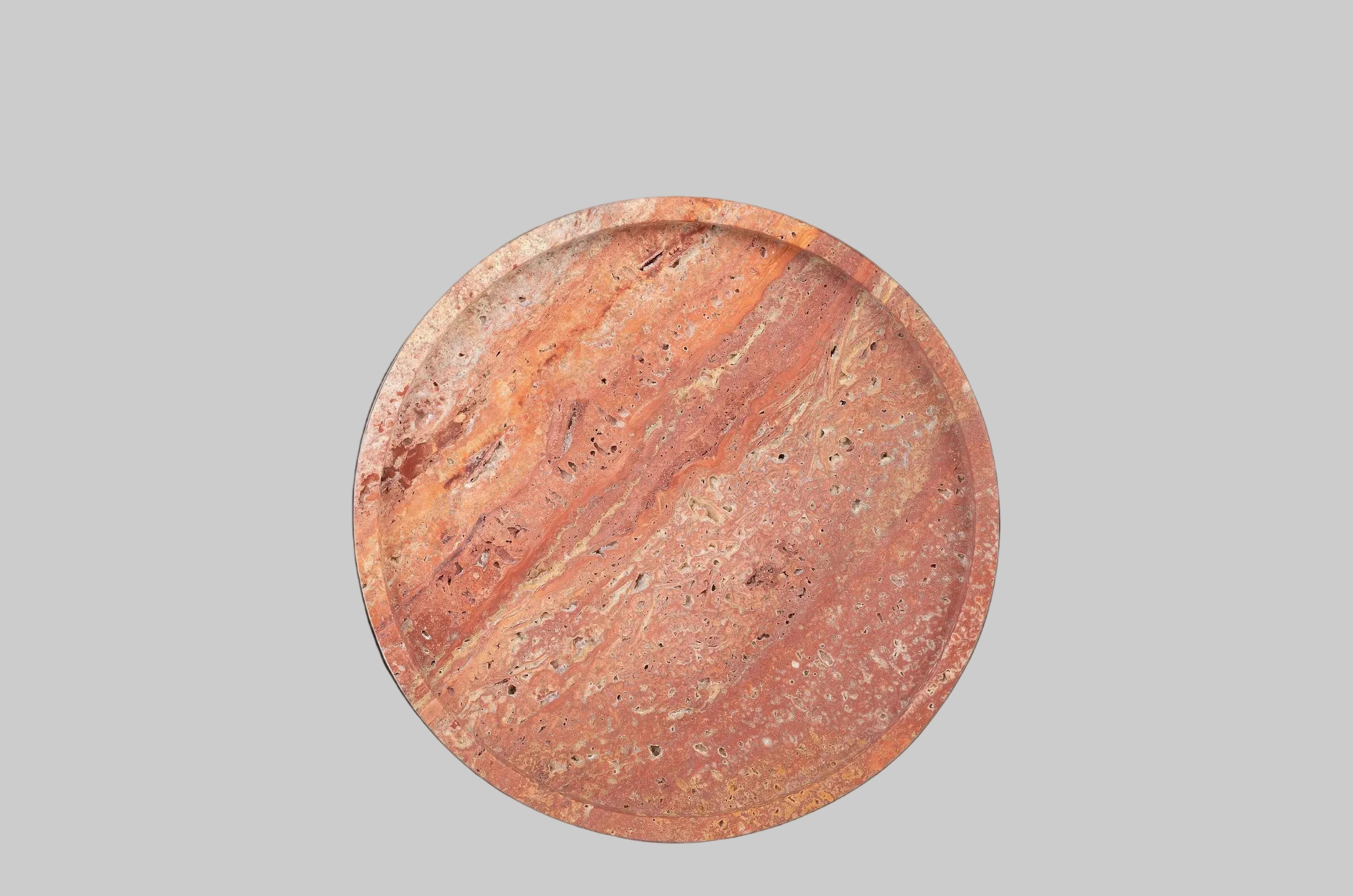 Round Travertine Tray Small